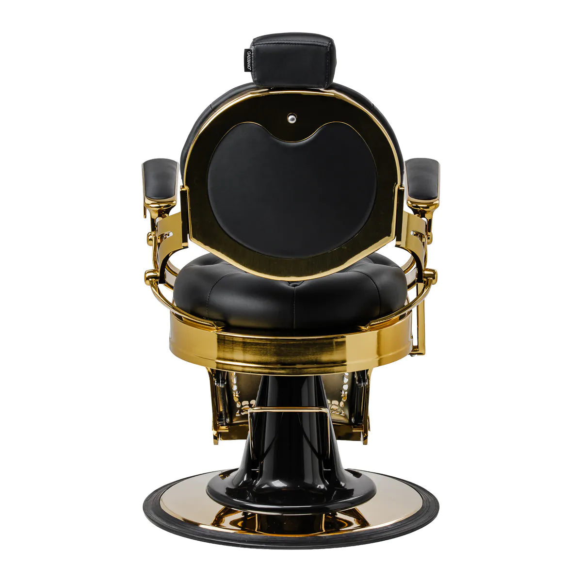 Barber chair Gabbiano Niccolo black with gold base