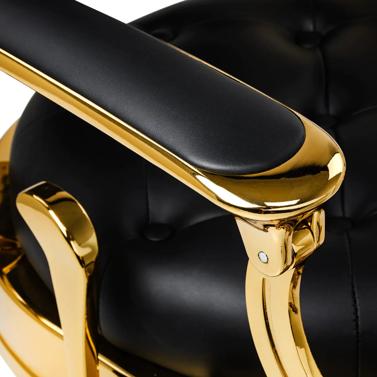 Barber chair Gabbiano Niccolo black with gold base