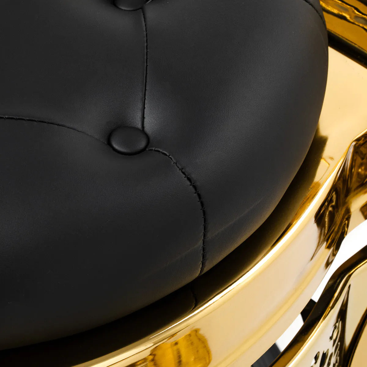 Barber chair Gabbiano Niccolo black with gold base