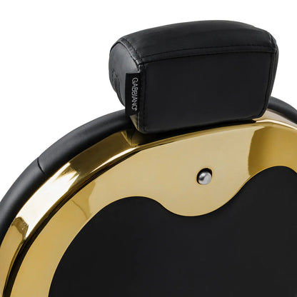 Barber chair Gabbiano Niccolo black with gold base