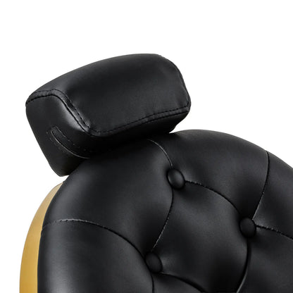 Barber chair Gabbiano Niccolo black with gold base