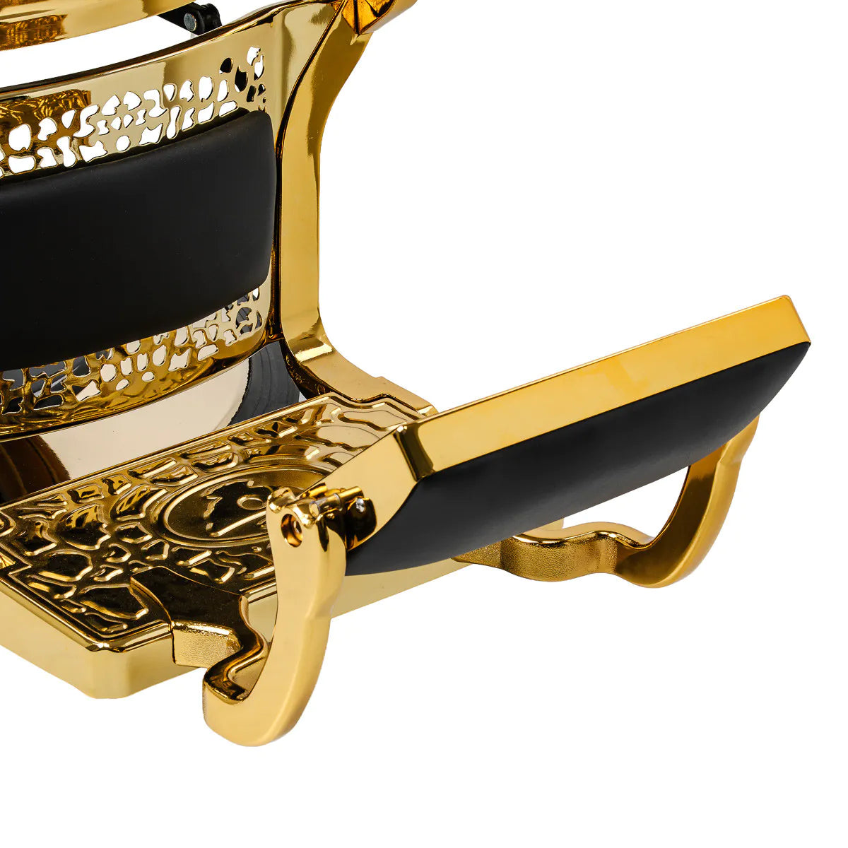 Barber chair Gabbiano Niccolo black with gold base