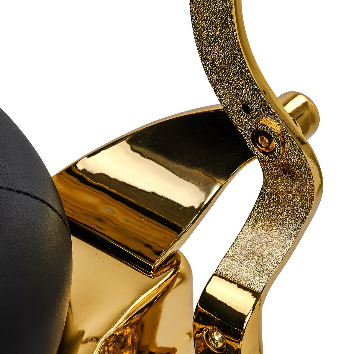 Barber chair Gabbiano Niccolo black with gold base