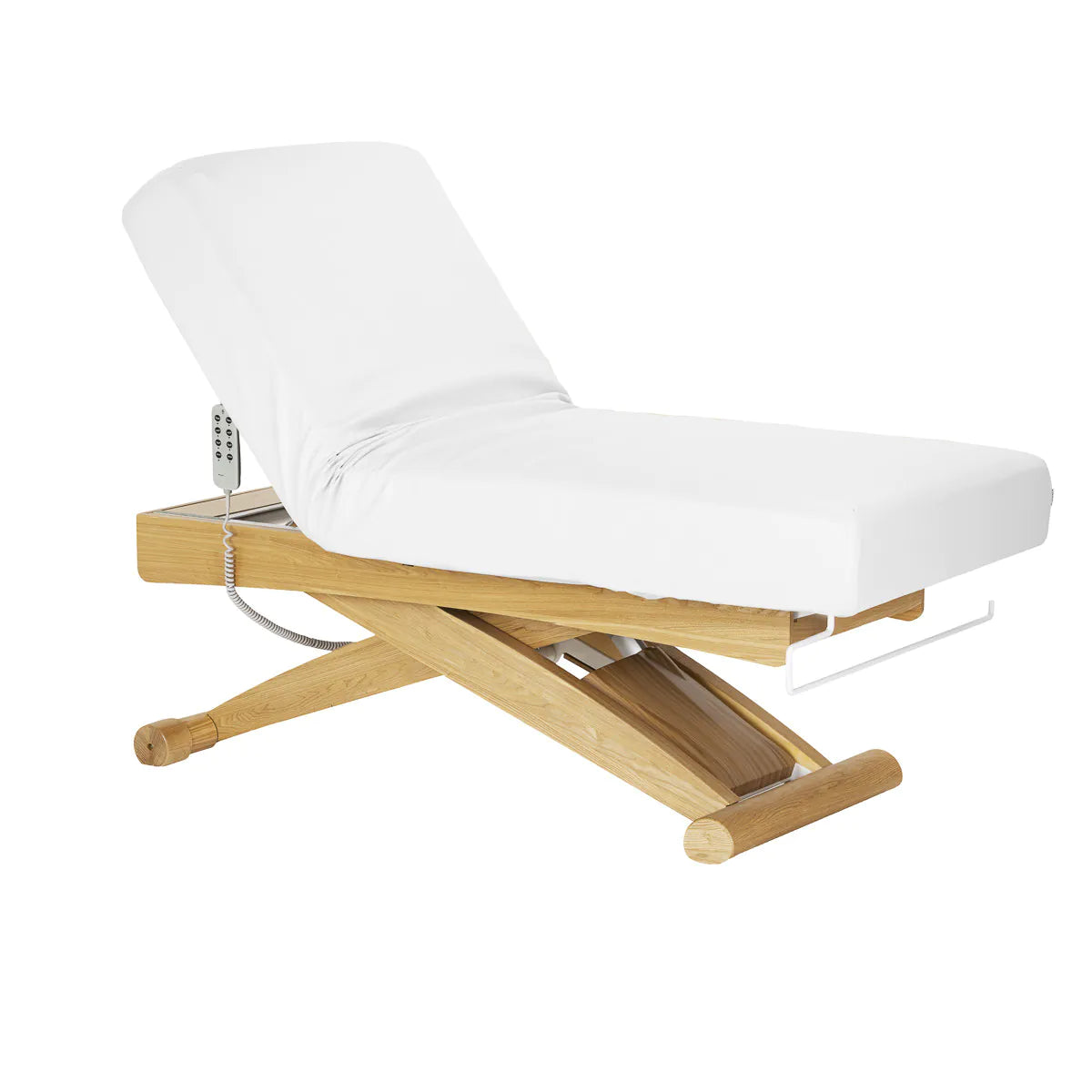 SPA lehátko Sillon Siesta bílé se světle hnědou podstavou