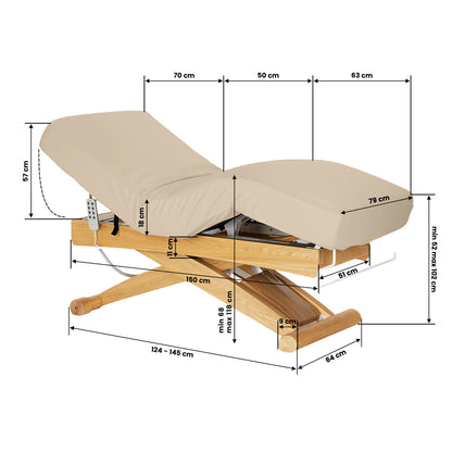 SPA lounger Sillon Siesta beige with light brown base