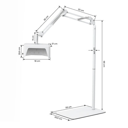 UV LED lamp Glow 112 with a metal base 48W for pedicures on a stand
