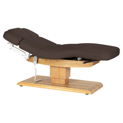 SPA lehátko Sillon Relax tmavě hnědé se světle hnědou podstavou