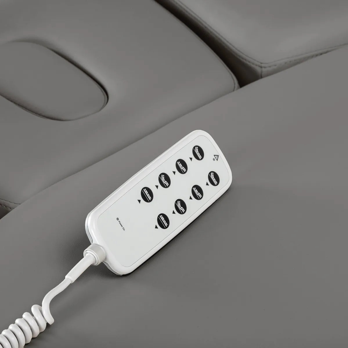 SPA lehátko Sillon Relax šedé se světle hnědou podnoží