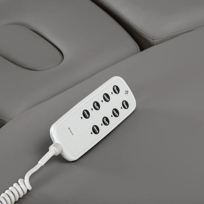 SPA lehátko Sillon Relax šedé se světle hnědou podnoží