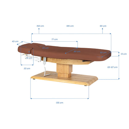 SPA lounger Sillon Relax brown with light brown base