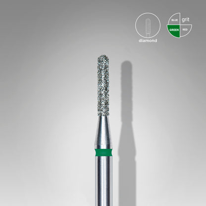 Diamantový vrták na nehty zaoblený válec zelený EXPERT průměr hlavy 1,4 mm / pracovní část 8 mm - STALEKS