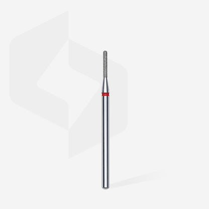 Diamond nail drill bit rounded cylinder red EXPERT head diameter 1,4 mm / working part 8 mm - STALEKS