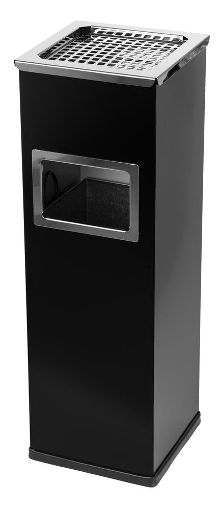 Odpadkový koš s popelníkem Mirage, černý