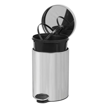Nášlapný odpadkový koš, lesklý nerez, 3 l