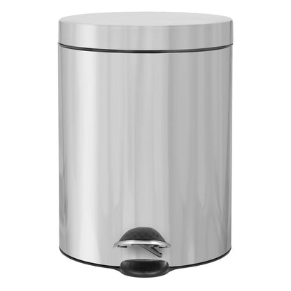 Nášlapný odpadkový koš, lesklý nerez, 5 l