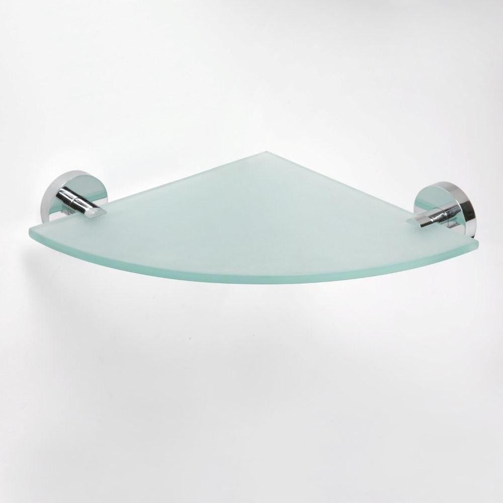 Rohová skleněná police MODERN