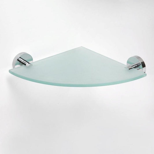 Rohová skleněná police MODERN