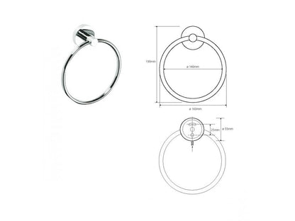 Držák ručníku kruh 140 mm, MODERNÍ