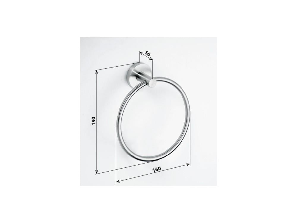 Kruhový držák na ručník SATIN, 160 mm