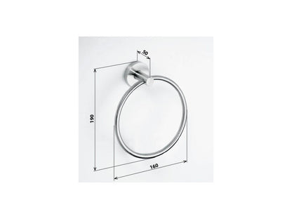 Kruhový držák na ručník SATIN, 160 mm