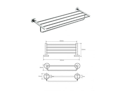 Věšák na ručníky se závěsem MODERN A, 655 mm