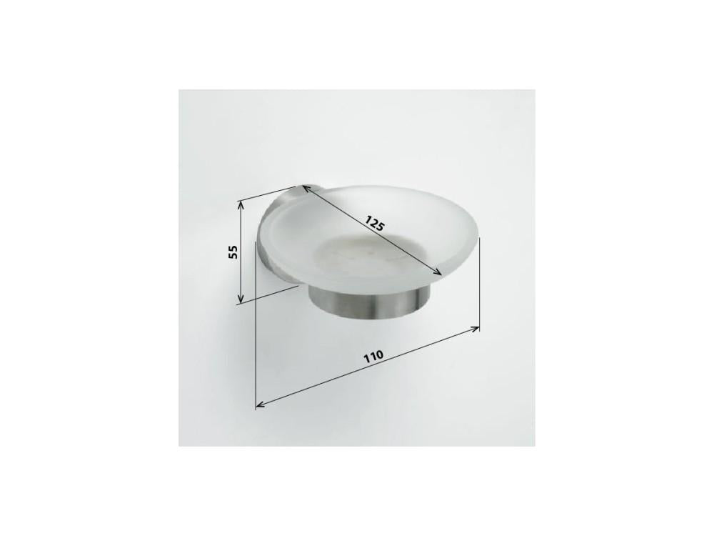 SATÉNOVÁ skleněná miska na mýdlo