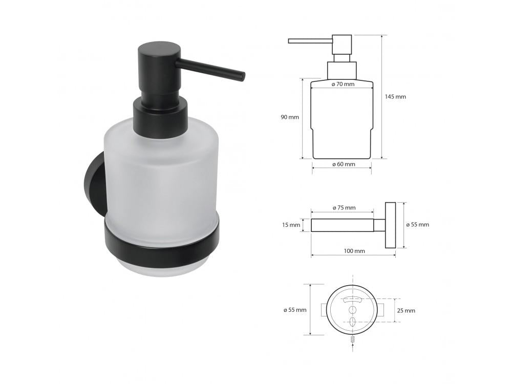 NERO dávkovač tekutého mýdla, skleněný, 200 ml