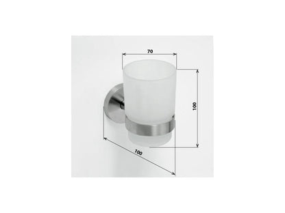 Holder for brushes and pastes with 1 glass SATIN