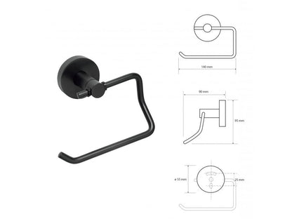 Držák toaletního papíru bez krytu Economy, NERO