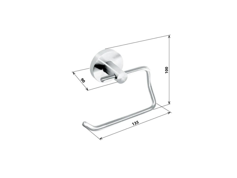 Toilettenpapierhalter ohne Deckel Economy, SATIN