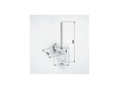 Toilet brush for hanging SATIN, white brush