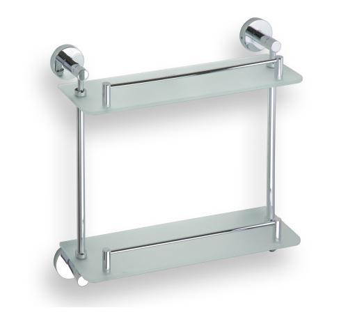 MODERNÍ dvojitá skleněná police, 400 mm