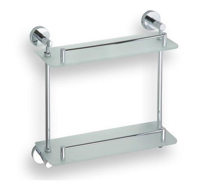 MODERNÍ dvojitá skleněná police, 400 mm