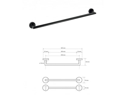 NERO věšák na ručníky, 450 mm