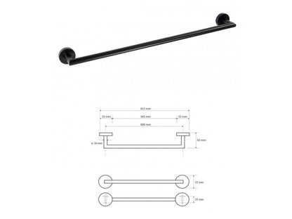 NERO věšák na ručníky, 655 mm