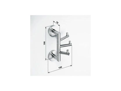 SATIN otočný trojhák, 190 mm