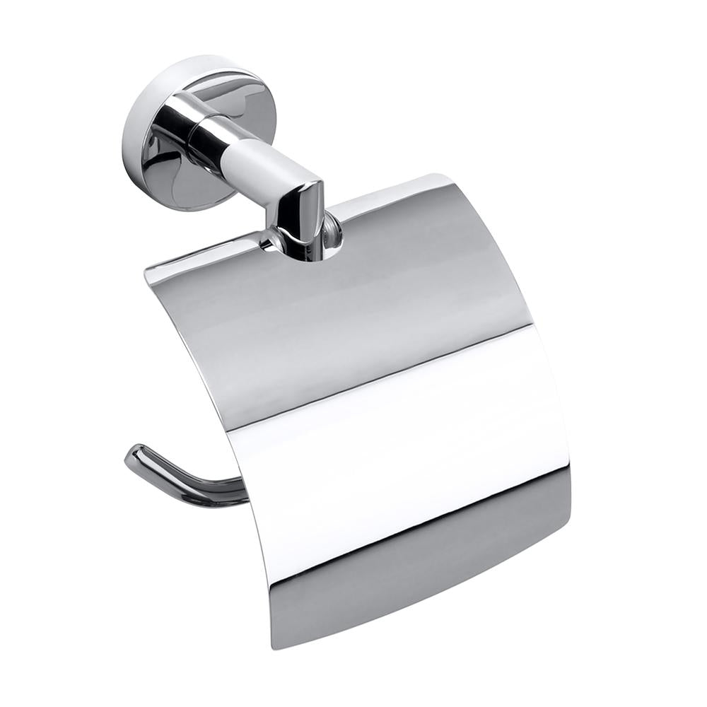 Toilet paper holder with cover MODERN, upper mount, left-handed