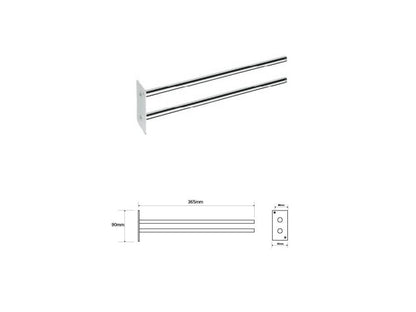 Držák ručníku pevný MODERN, 365 mm