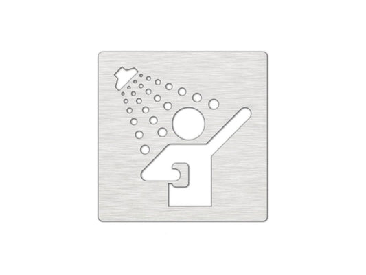 Piktogram - Sprcha, nerezová předložka