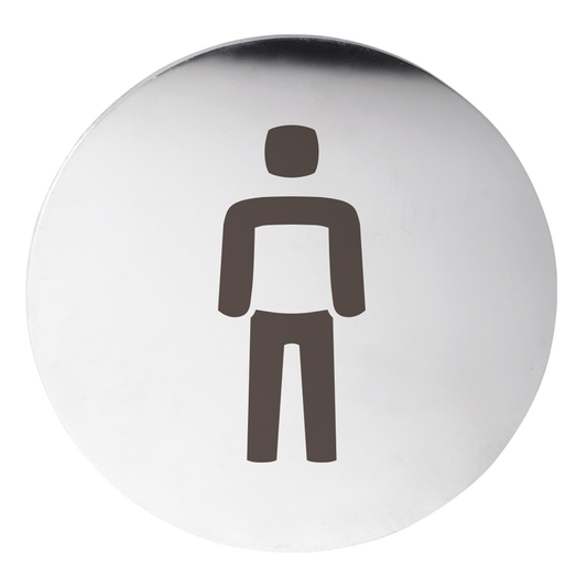 Piktogram - WC Mr. A, nerez lesk