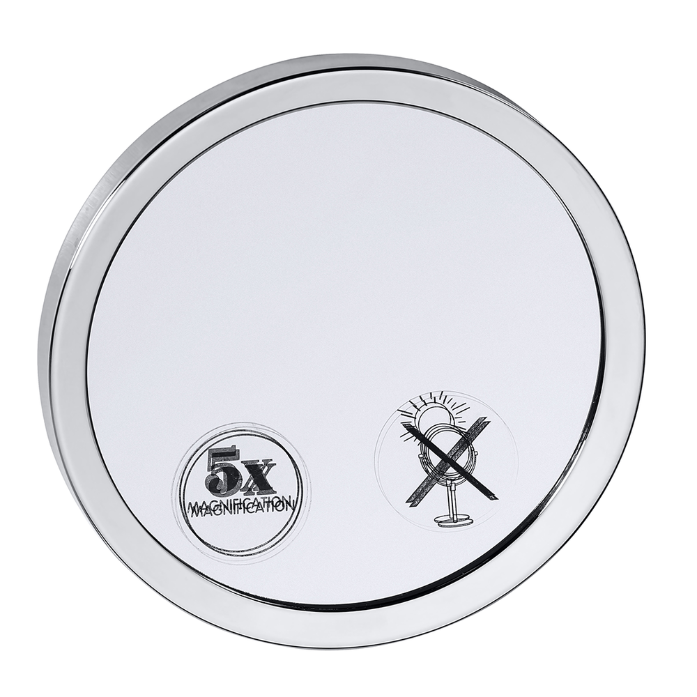 Round cosmetic mirror to stick on a magnet, chrome, ø 151 mm