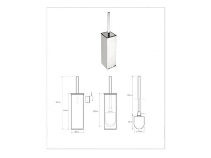 Toaletní kartáč na zavěšení/stání SQUARE