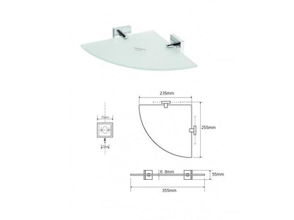 DESIGN corner glass shelf