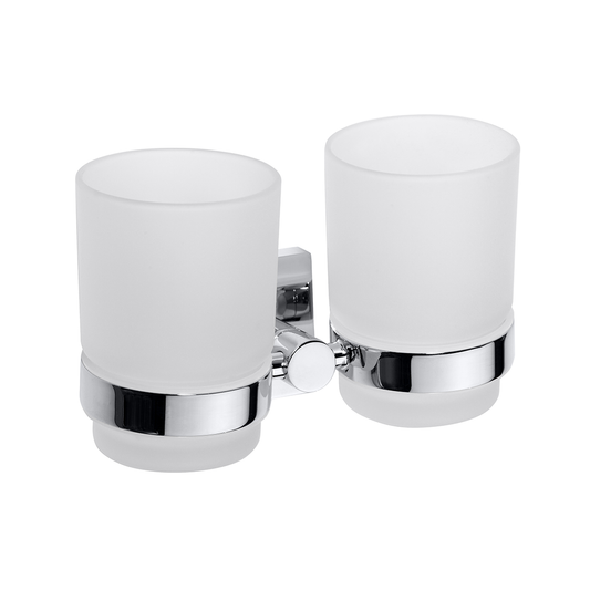 Holder for toothbrushes and pastes with 2 glasses DESIGN