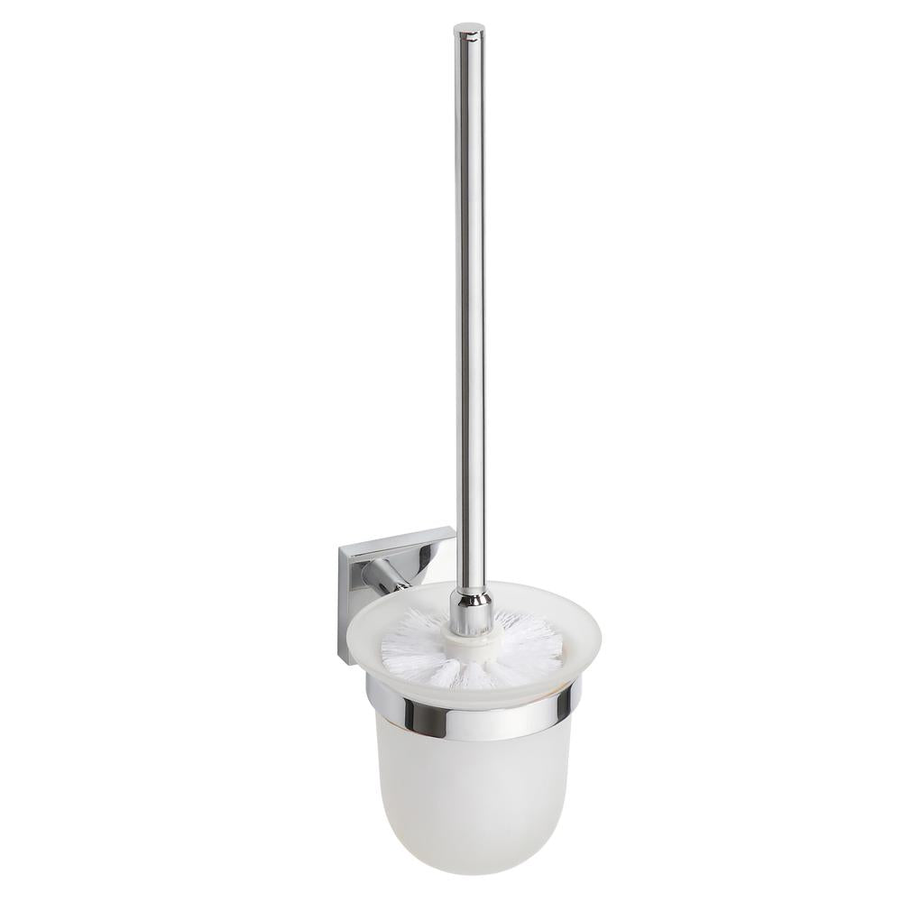 Design toilet brush, glass, white brush