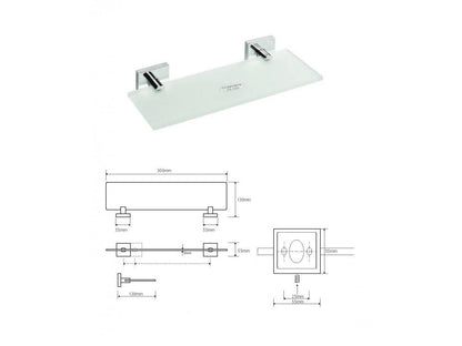 DESIGN glass shelf, 300 mm