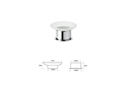 MODERNÍ volně stojící skleněná miska na mýdlo