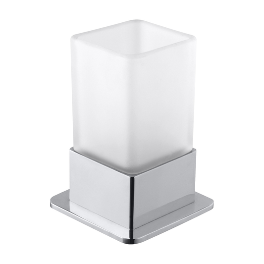 Holder for brushes and pastes with 1 glass SQUARE, free standing