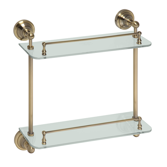 Double glass shelf VINTAGE BRONZE