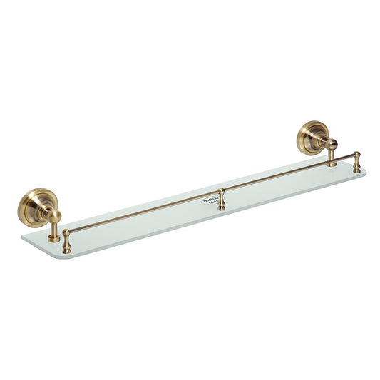 Glass shelf with bar VINTAGE BRONZE, 600 mm